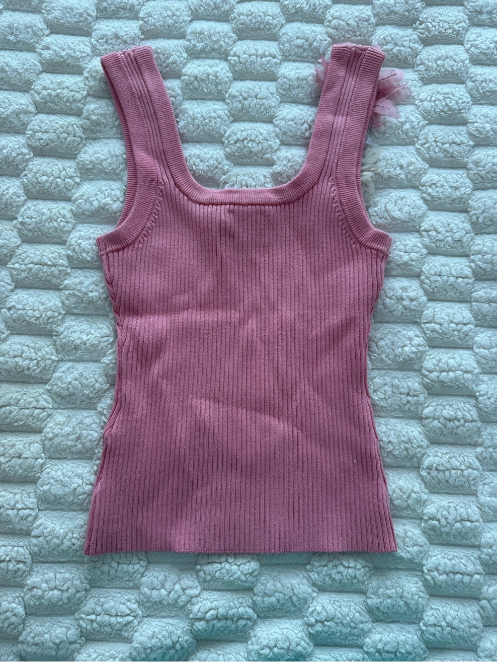 Aje Bronte Ribbed Floral Applique Tank Top - Picture 4 of 5